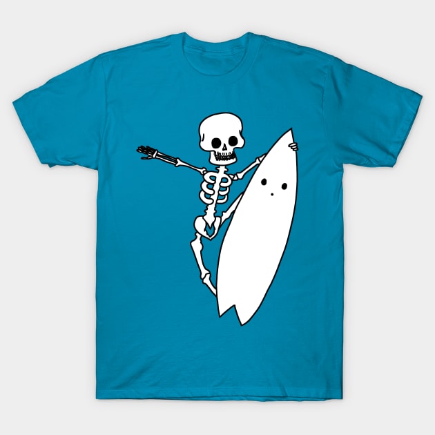 Skull Surfer T-Shirt by dankdesigns